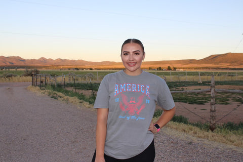 America Graphic Tee • Gray