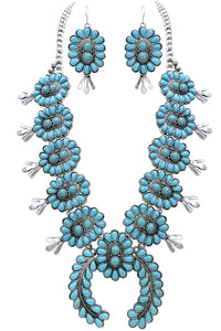 Squash Blossom Necklace & Earring Set