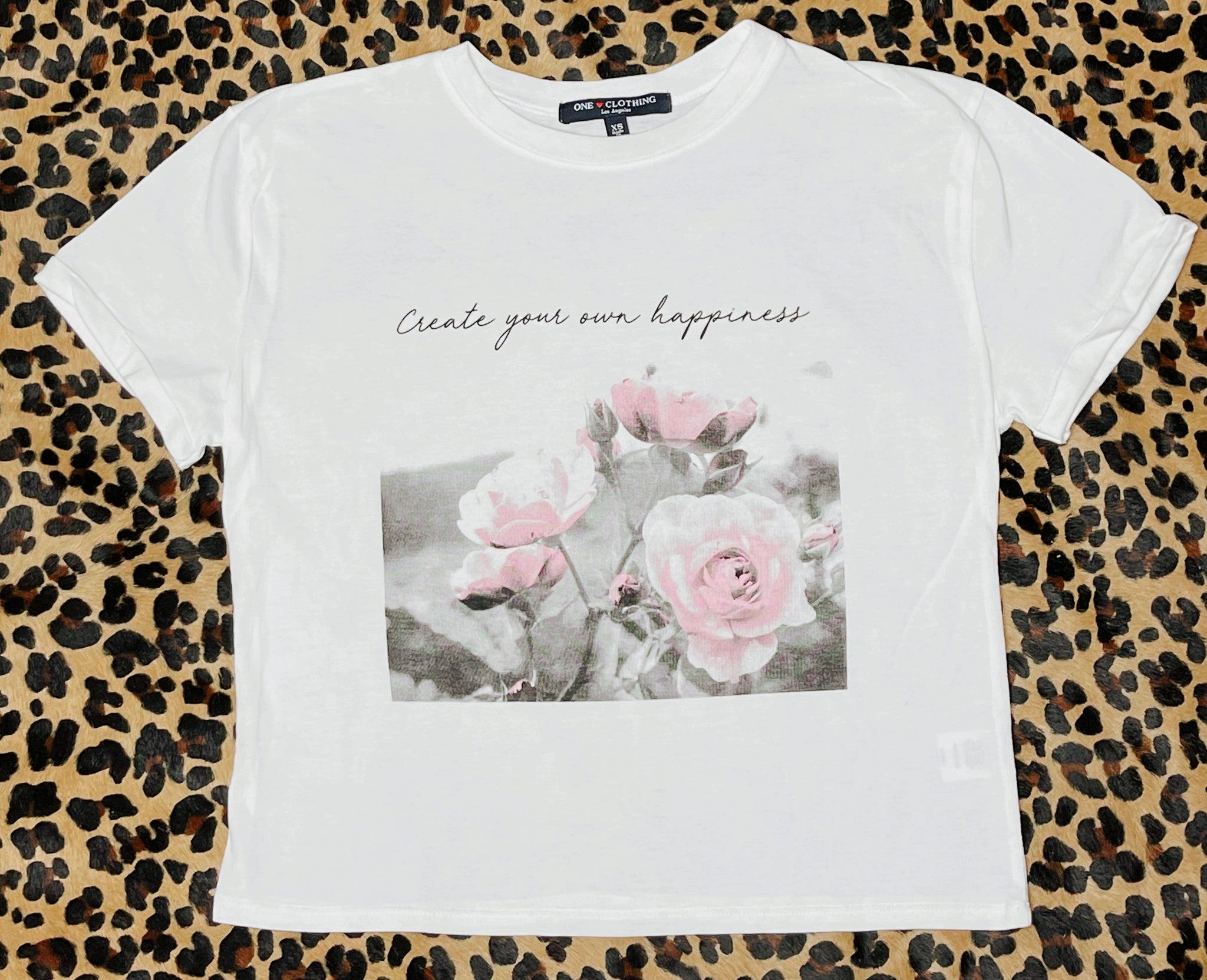Create Your Own Happiness Cropped Tee
