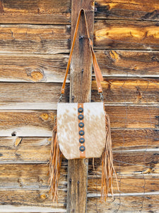 Cowhide Fringed Concho Purse