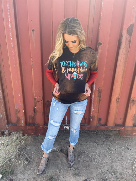 Touchdowns & Pumpkin Spice Tee