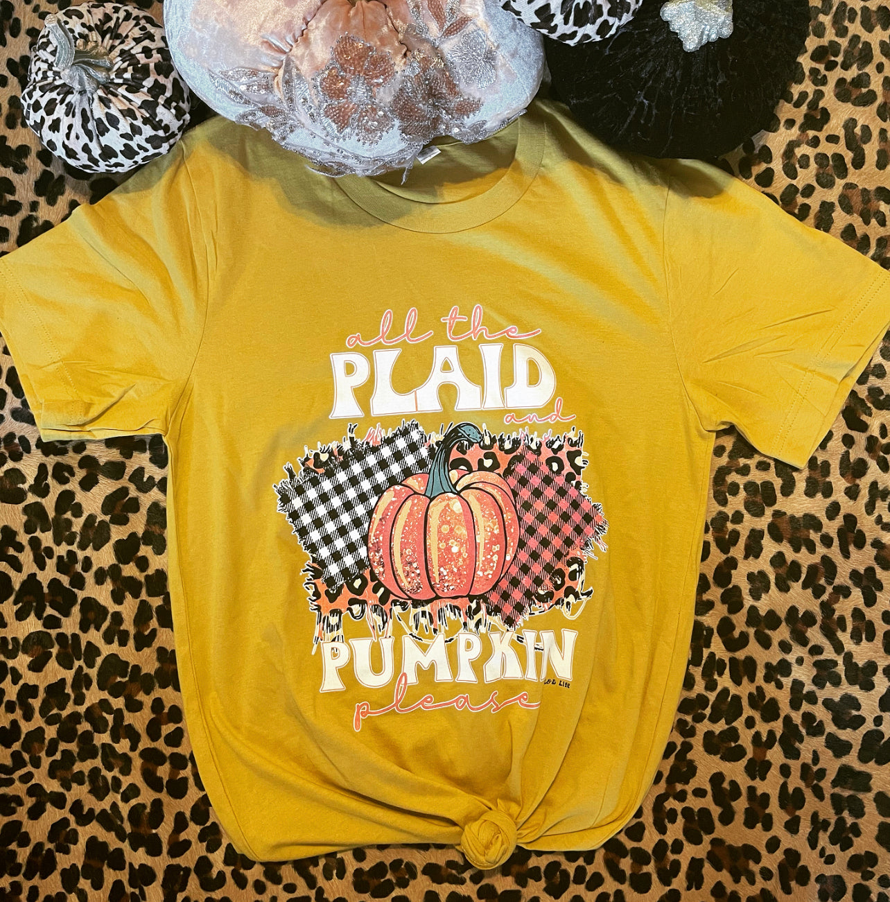 All The Plaid & Pumpkin Please Tee